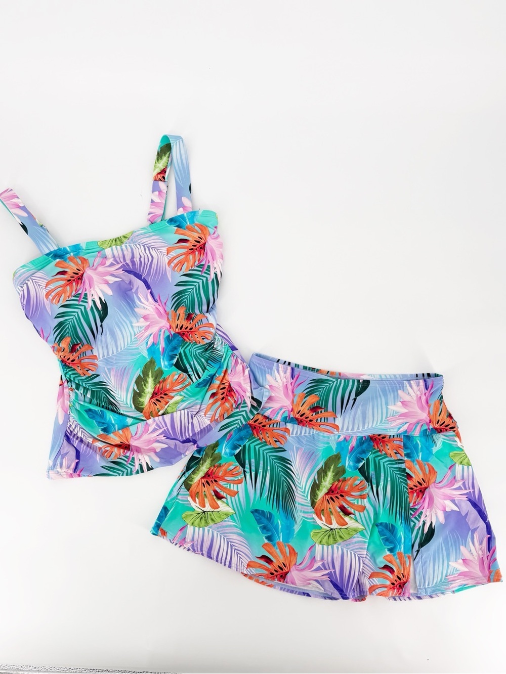 Carmen Marc Valvo Tankini 2 Piece Swim Set Size Medium